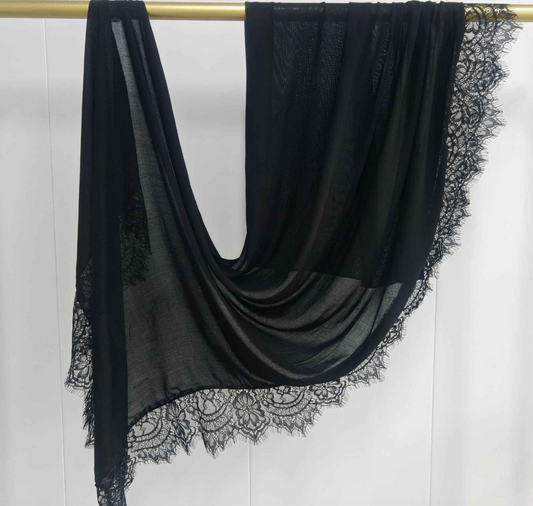 Modal Lace Trim Hijab