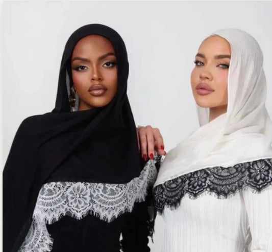 Modal Lace Trim Hijab
